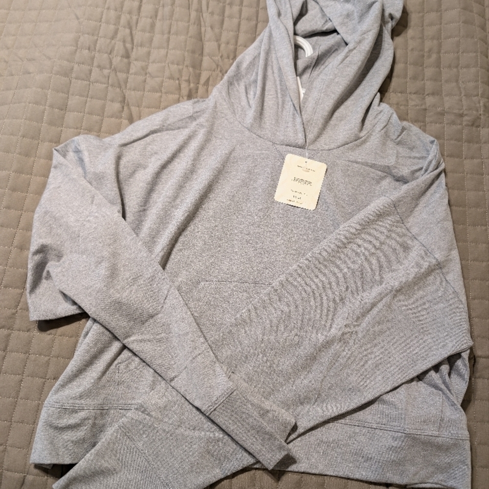 Fabletics Cloud Jersey Hoodie in Grey